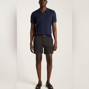 NWT Bonobos Men's Cotton Flat Front Slim 5" The Chino Short 2.0 Black Size 40